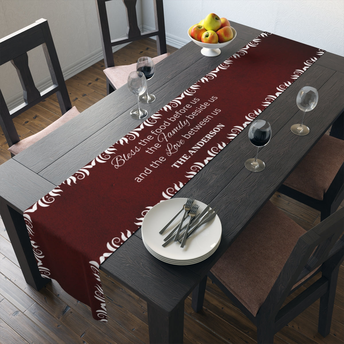 Personalized Table Runner (Cotton, Poly)