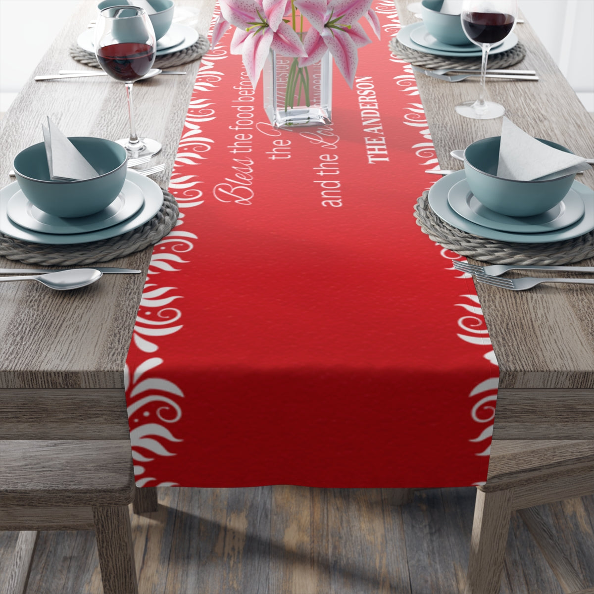 Personalized Table Runner (Cotton, Poly)