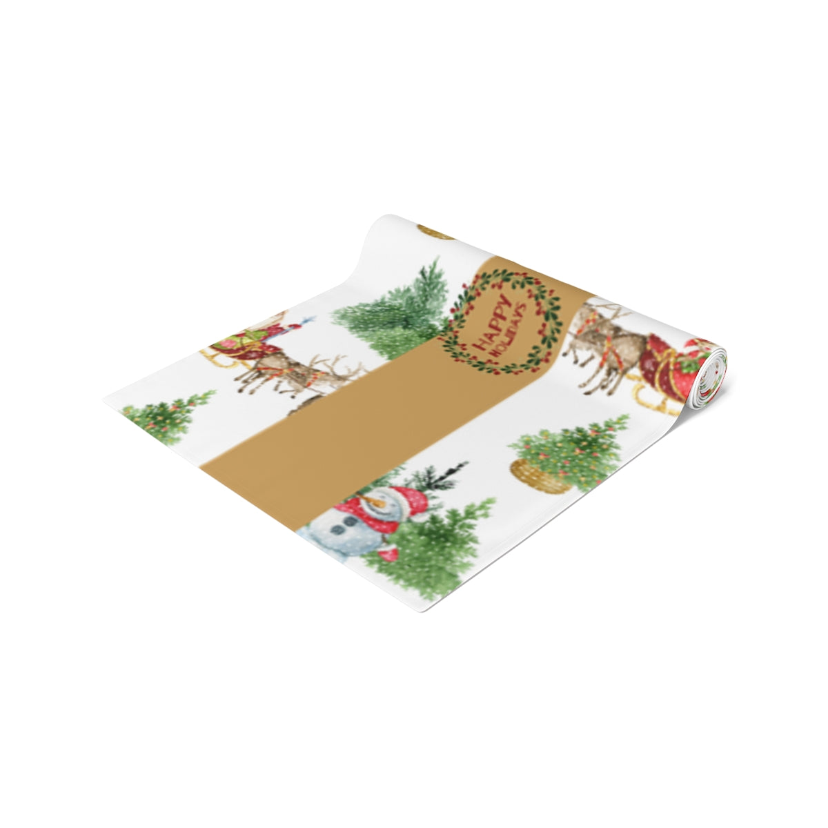 Personalized Family Holiday Table Runner (Cotton, Poly)