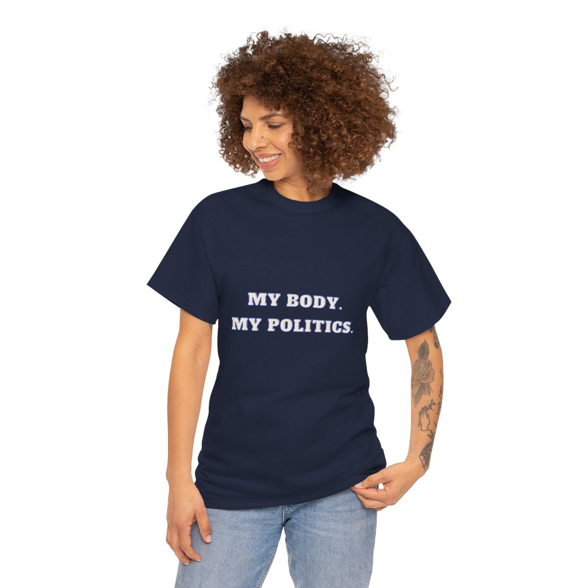 My body. My Politics Unisex Heavy Cotton Tee