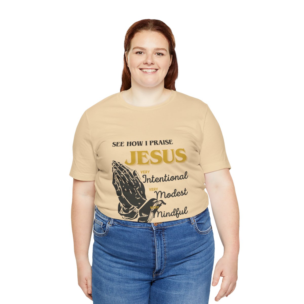 Praise JESUS- Unisex Jersey Short Sleeve Tee