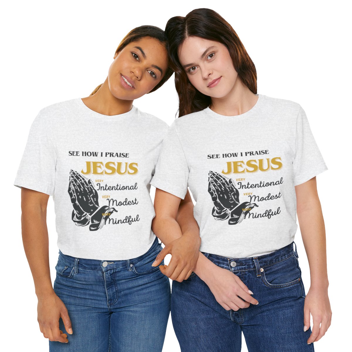 Praise JESUS- Unisex Jersey Short Sleeve Tee