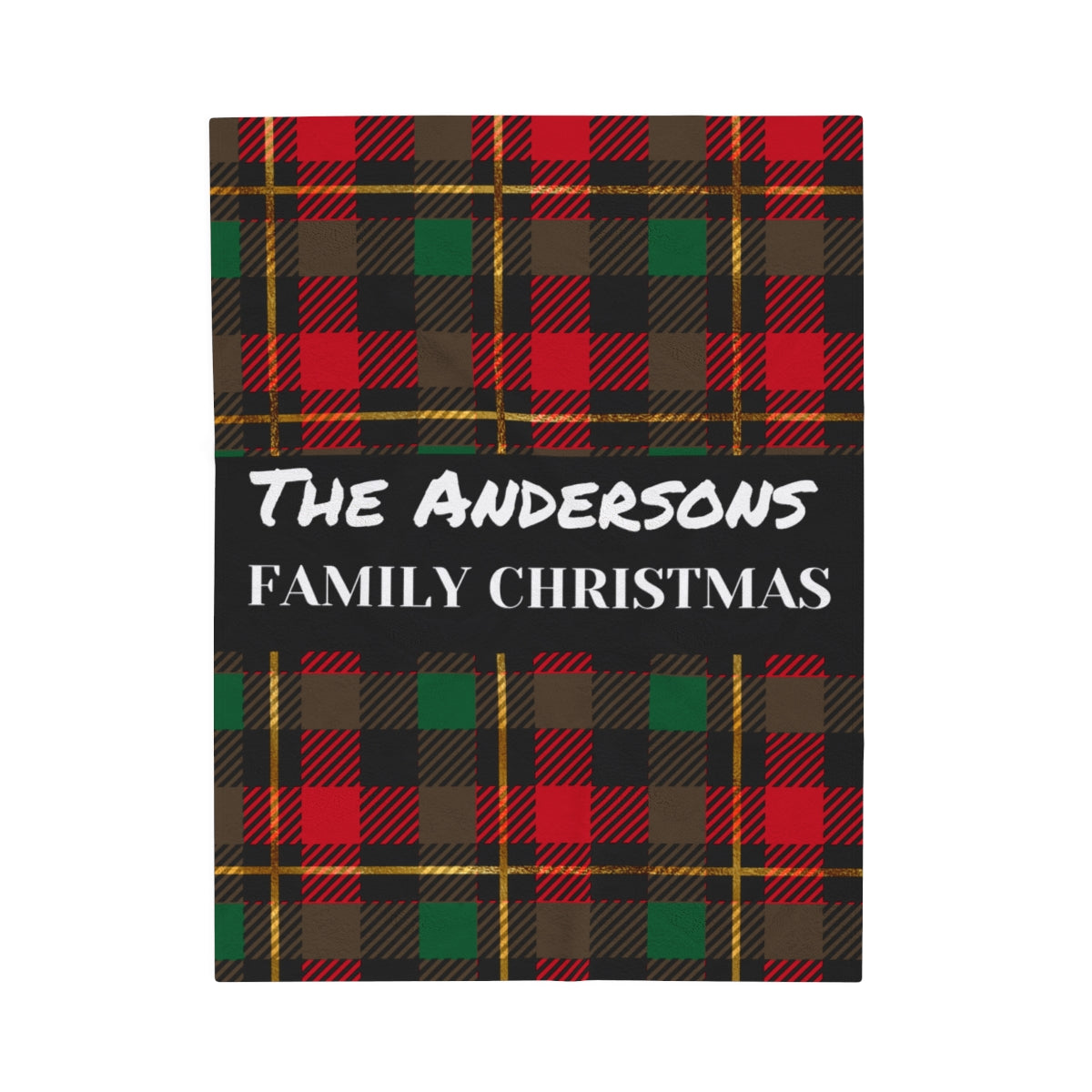 Personalized Family Christmas Velveteen Plush Blanket