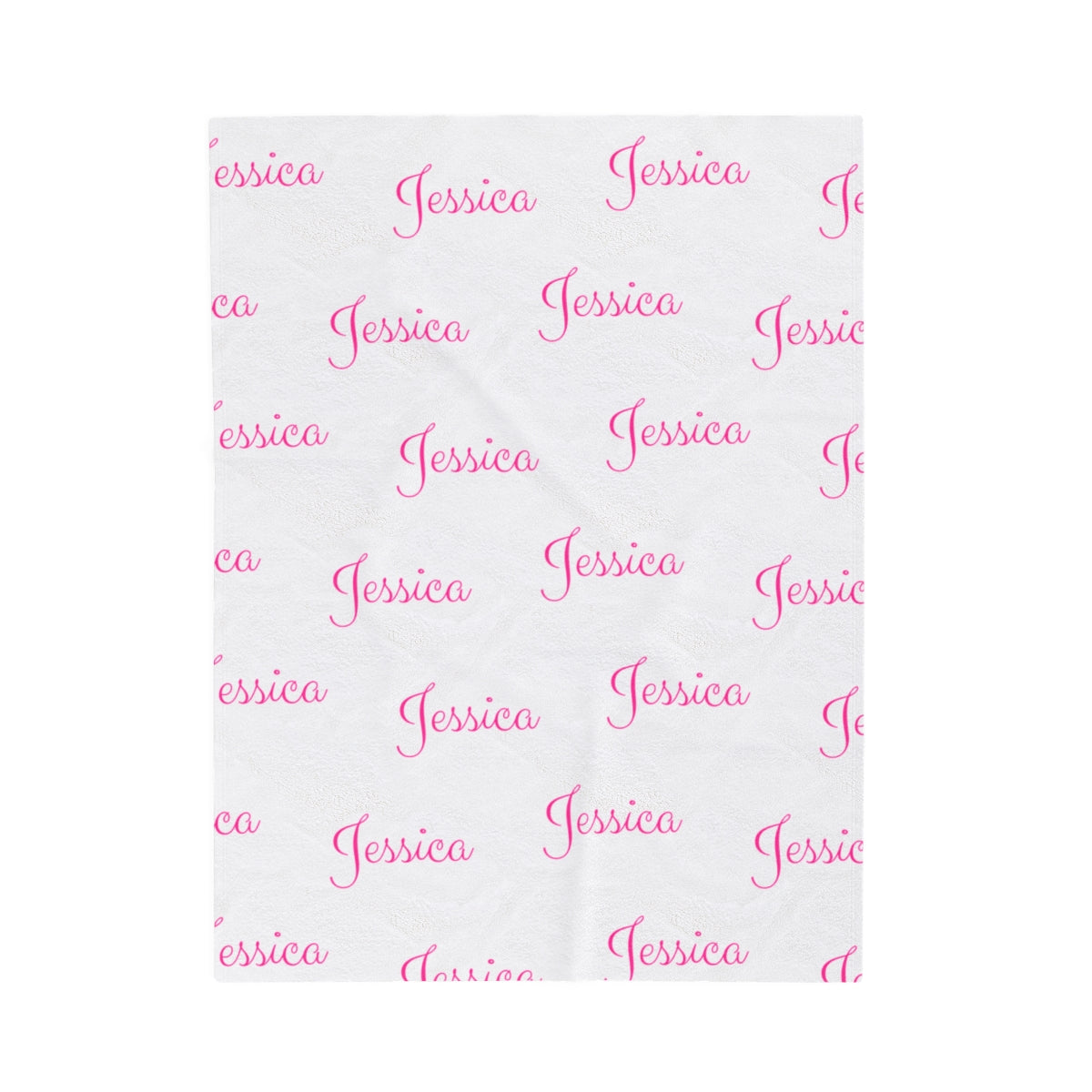 Personalized Name Velveteen Plush Blanket