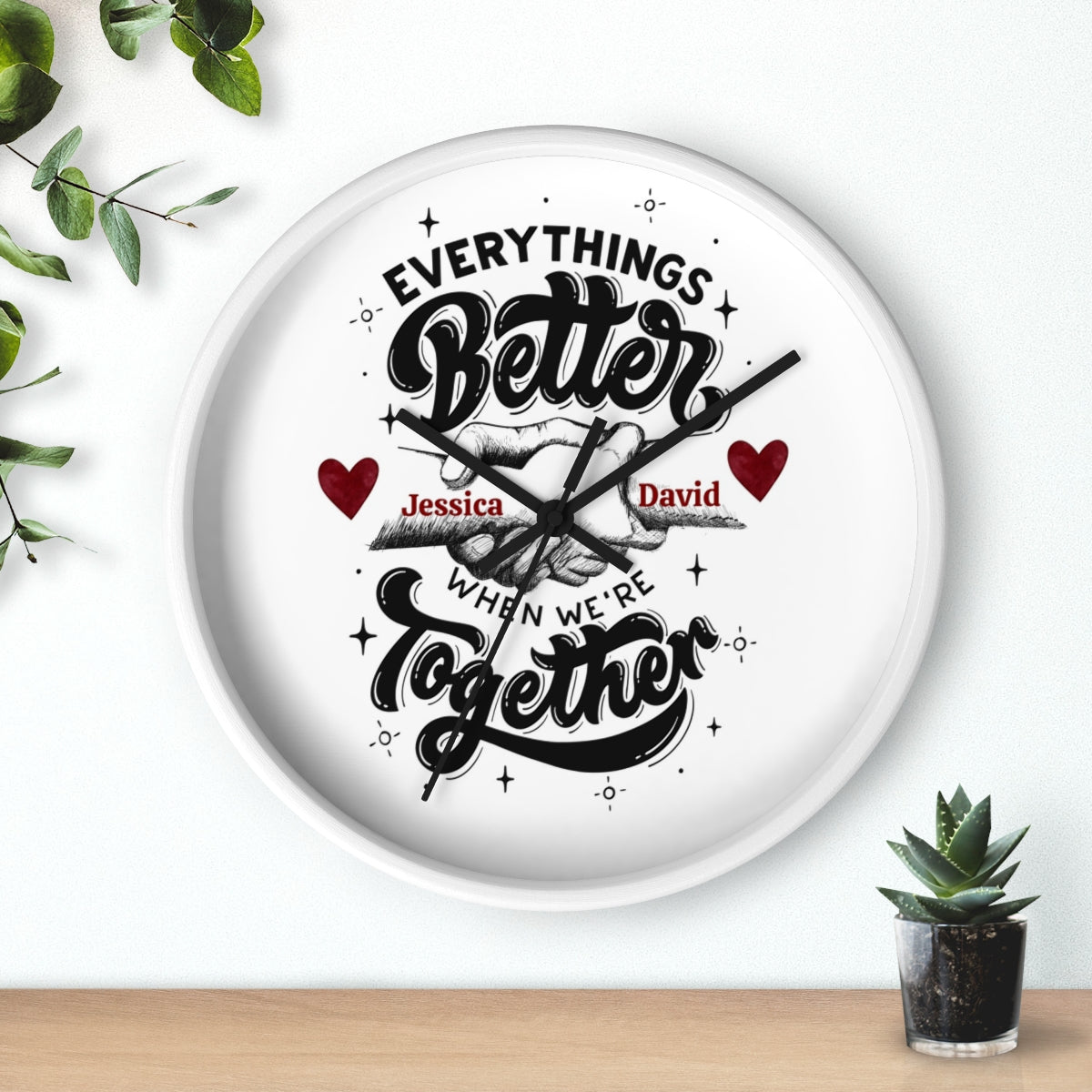 Personalized Couples Wall Clock Decor