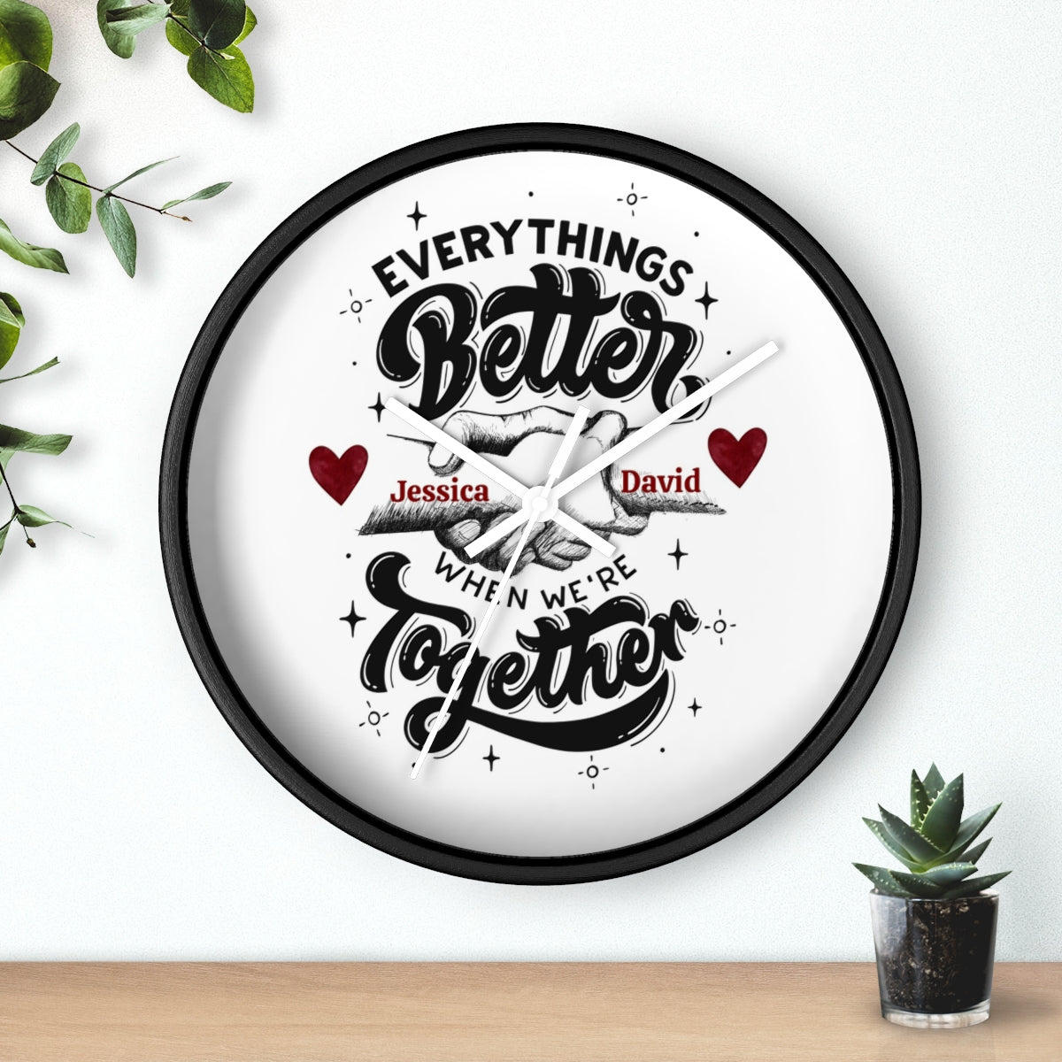 Personalized Couples Wall Clock Decor